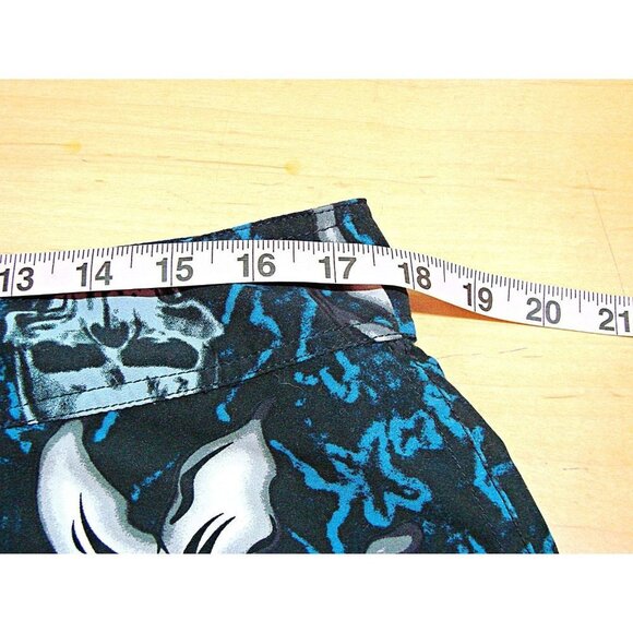Mens Sideout Floral and Skulls Drawstring Hybrid Board Shorts Swim Trunks Sz 36 - Picture 4 of 12